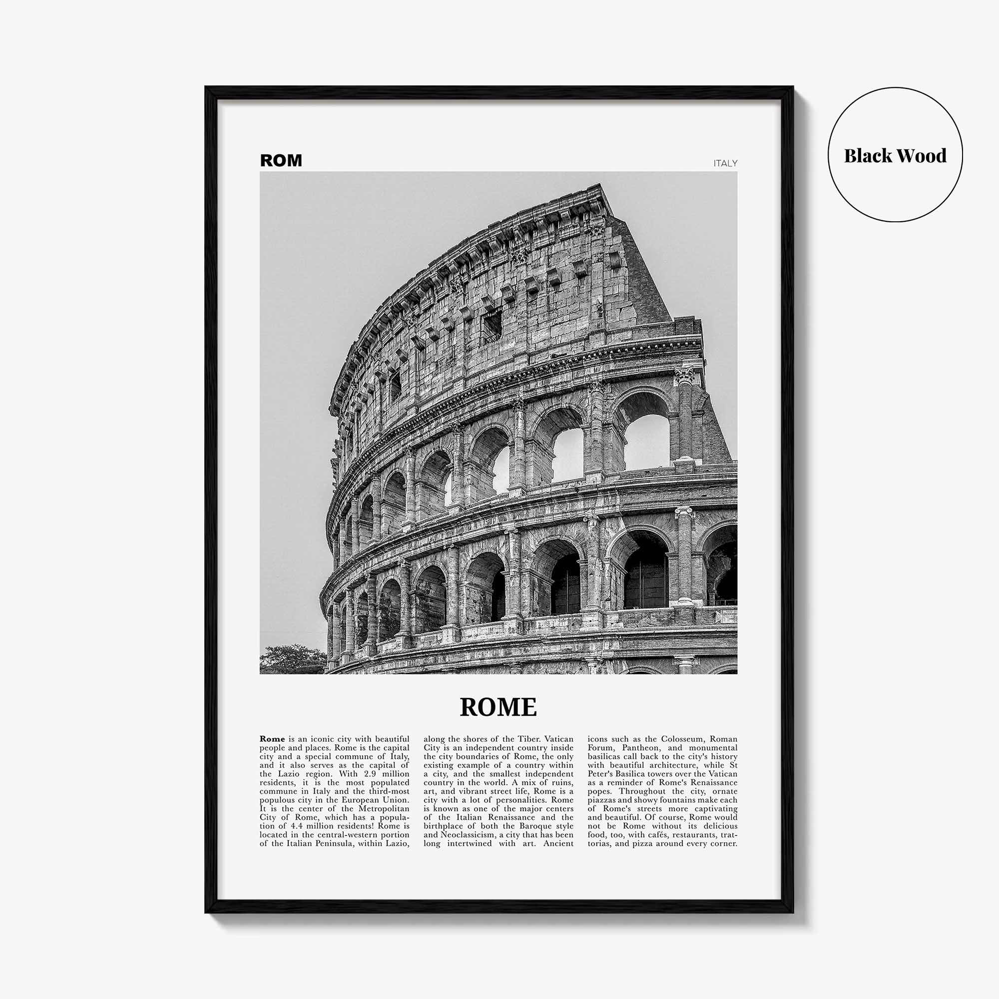 Rome Print Black and White No 2, Rome Wall Art, Rome Poster, Rome Photo, Rome Wall Decor, Italy, Roma, Italia, Lazio, Europe