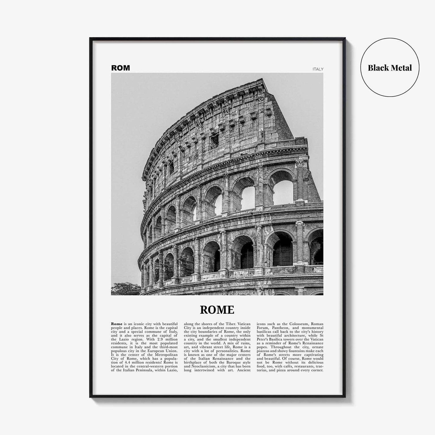 Rome Print Black and White No 2, Rome Wall Art, Rome Poster, Rome Photo, Rome Wall Decor, Italy, Roma, Italia, Lazio, Europe