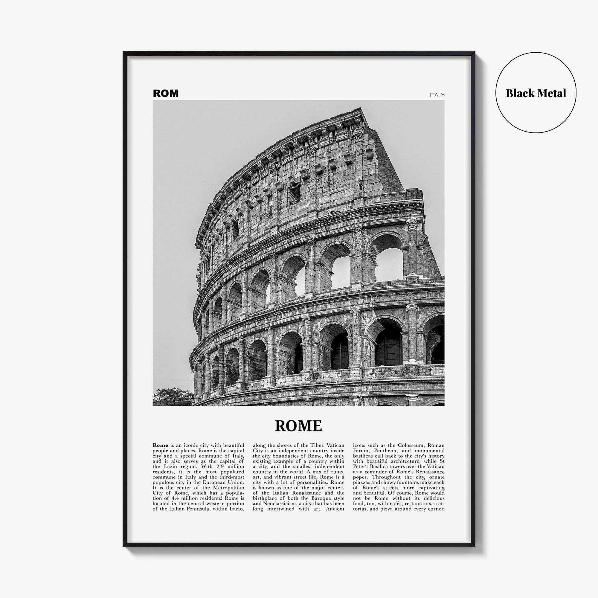 Rome Print Black and White No 2, Rome Wall Art, Rome Poster, Rome Photo, Rome Wall Decor, Italy, Roma, Italia, Lazio, Europe