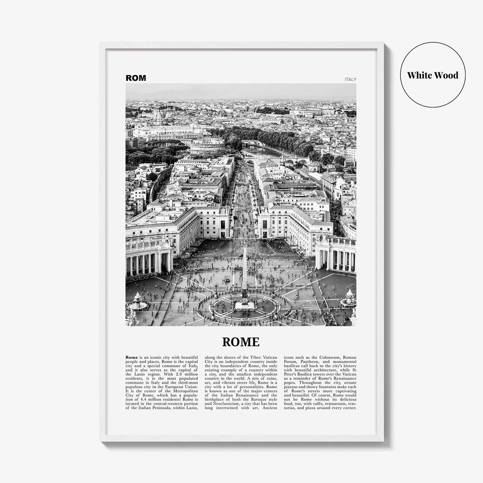 Rome Print Black and White No 3, Rome Wall Art, Rome Poster, Rome Photo, Rome Wall Decor, Italy, Roma, Italia, Lazio, Europe