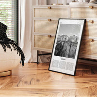 Ronda Print Black and White, Ronda Wall Art, Ronda Poster, Ronda Photo, Ronda Wall Décor, Ronda Map, Spain