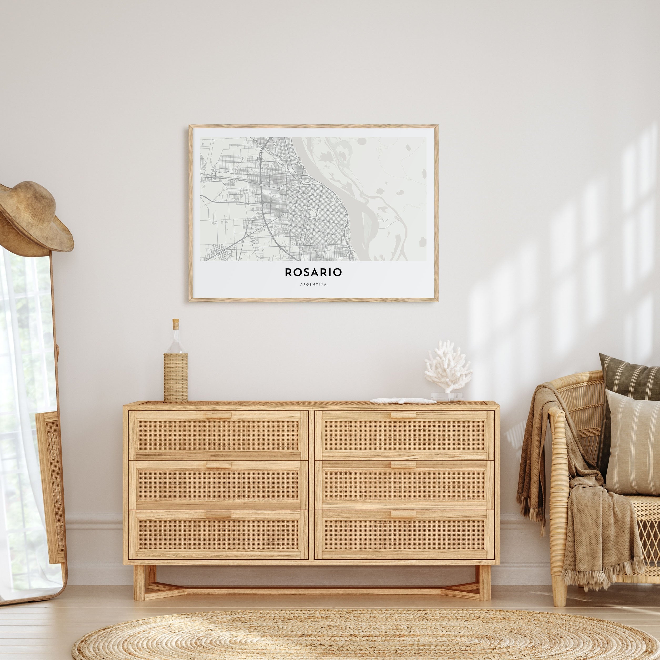Rosario Map Landscape Poster