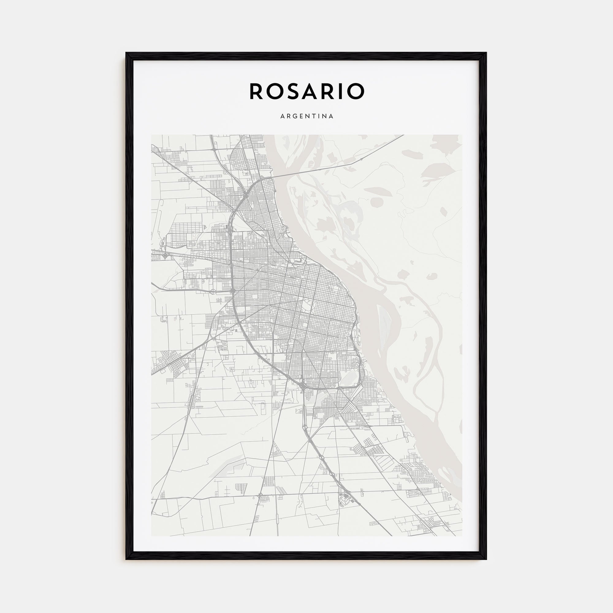 Rosario Map Portrait Poster