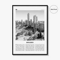 Rosario Print Black and White No 1, Rosario Wall Art, Rosario Poster, Rosario Photo, Rosario Wall Décor, Rosario Map, Argentina