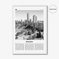 Rosario Print Black and White No 1, Rosario Wall Art, Rosario Poster, Rosario Photo, Rosario Wall Décor, Rosario Map, Argentina