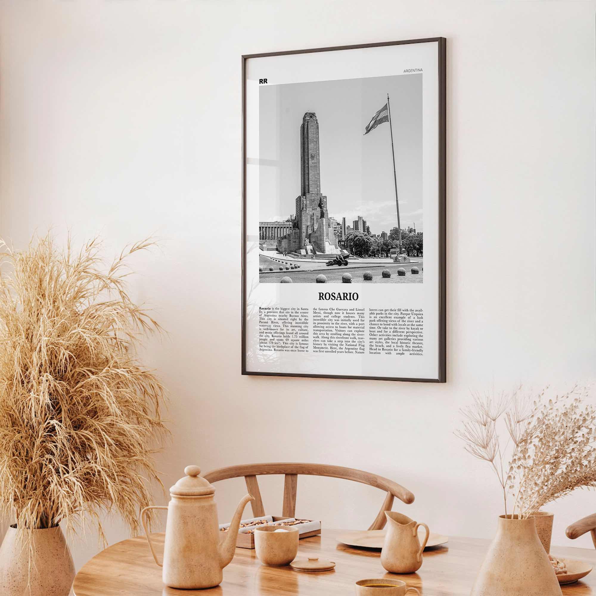 Rosario Print Black and White No 2, Rosario Wall Art, Rosario Poster, Rosario Photo, Rosario Wall Décor, Rosario Map, Argentina