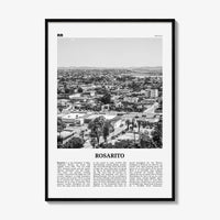 Rosarito Print Black and White, Rosarito Wall Art, Rosarito Poster, Rosarito Photo, Rosarito Wall Décor, Rosarito Map, Mexico