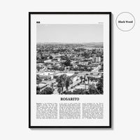 Rosarito Print Black and White, Rosarito Wall Art, Rosarito Poster, Rosarito Photo, Rosarito Wall Décor, Rosarito Map, Mexico