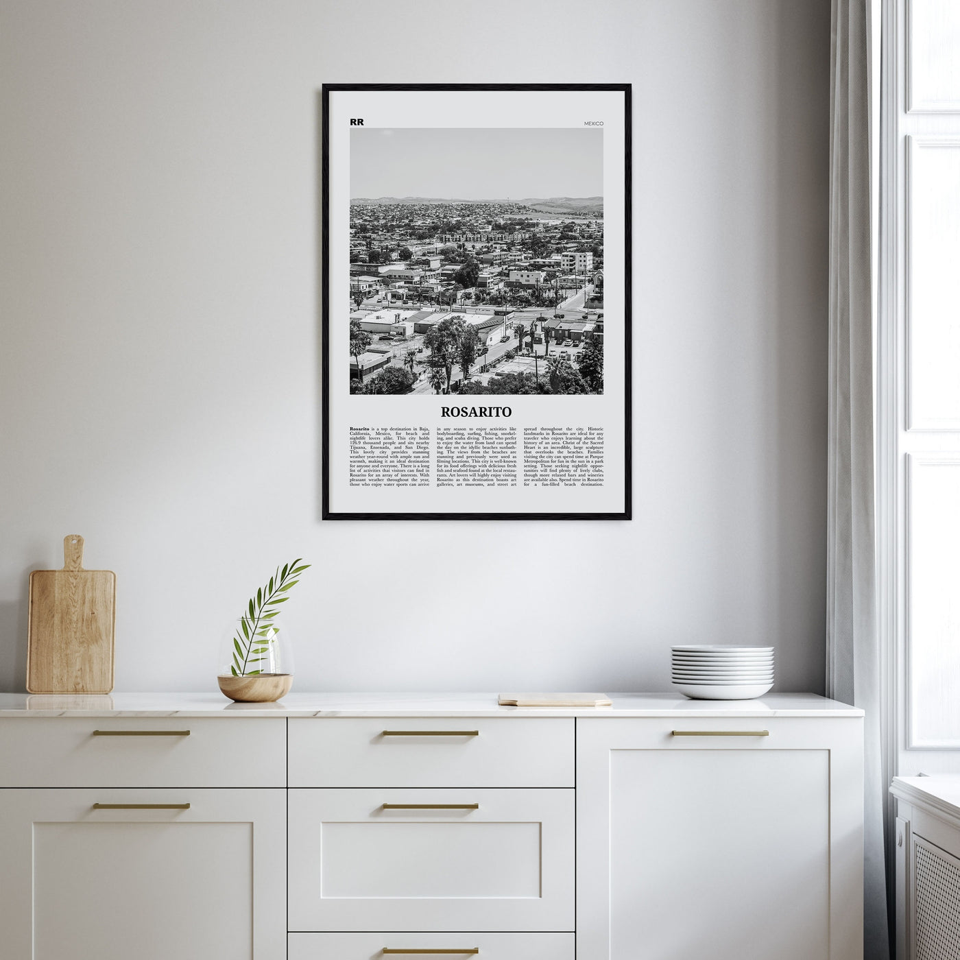 Rosarito Travel B&W Poster