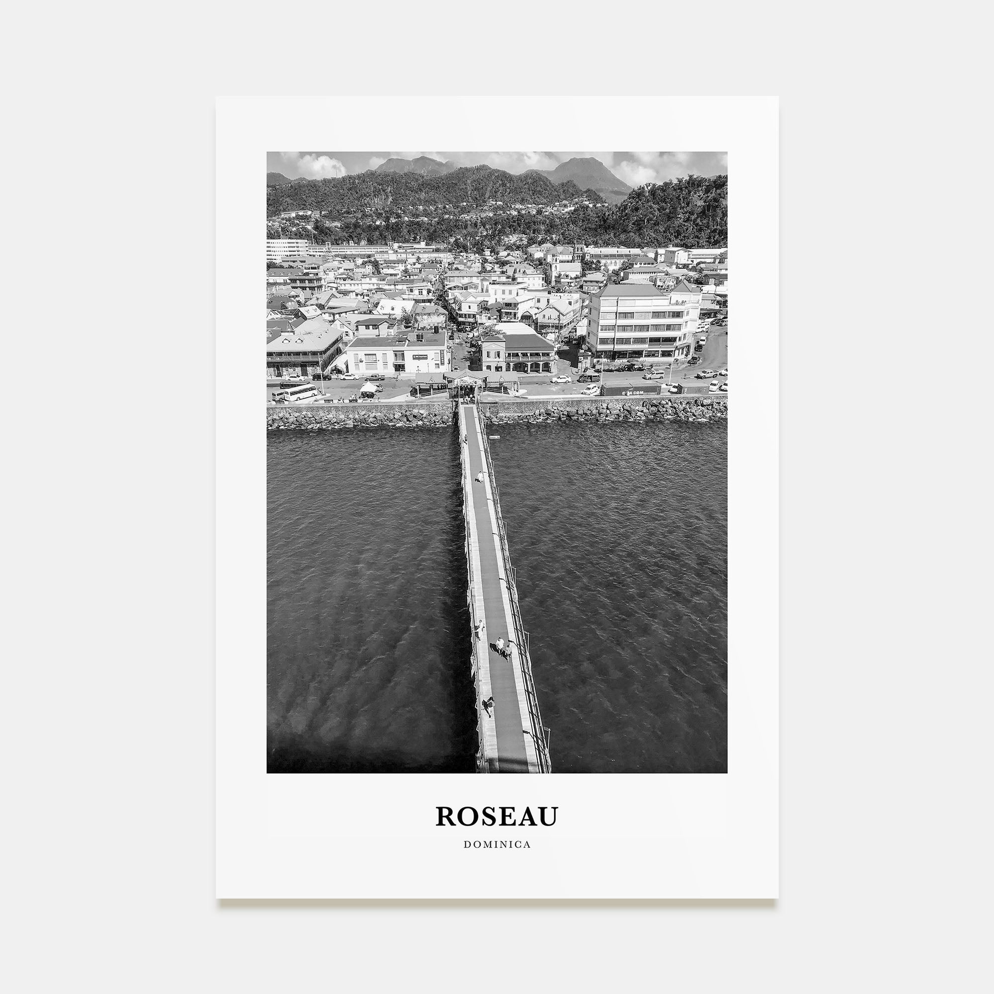 Roseau Portrait B&W Poster