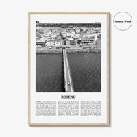 Roseau Print Black and White, Roseau Wall Art, Roseau Poster, Roseau Photo, Roseau Wall Décor, Dominica, Caribbean