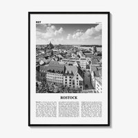 Rostock Print Black and White, Rostock Wall Art, Rostock Poster, Rostock Photo, Rostock Wall Décor, Rostock Map, Germany