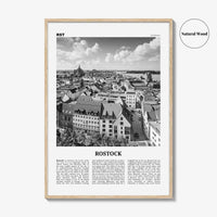 Rostock Print Black and White, Rostock Wall Art, Rostock Poster, Rostock Photo, Rostock Wall Décor, Rostock Map, Germany