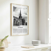 Rotherham Print Black and White, Rotherham Wall Art, Rotherham Poster, Rotherham Photo, Rotherham Wall Décor, Rotherham Map, England