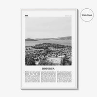 Rotorua Print Black and White, Rotorua Wall Art, Rotorua Poster, Rotorua Photo, Rotorua Wall Décor, Rotorua Map, New Zealand