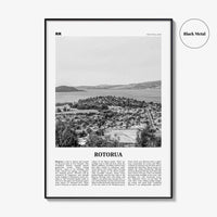 Rotorua Print Black and White, Rotorua Wall Art, Rotorua Poster, Rotorua Photo, Rotorua Wall Décor, Rotorua Map, New Zealand