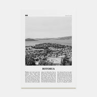 Rotorua Travel B&W Poster