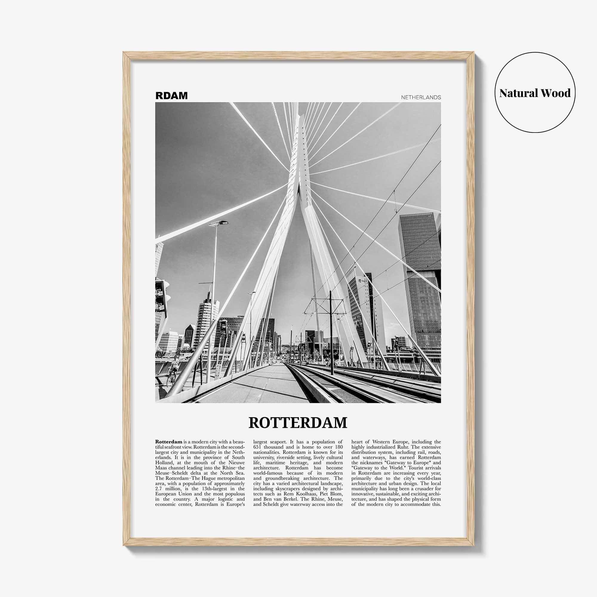 Rotterdam Print Black and White No 1, Rotterdam Wall Art, Rotterdam Poster, Rotterdam Photo, Netherlands, Nederland, Holland, Europe