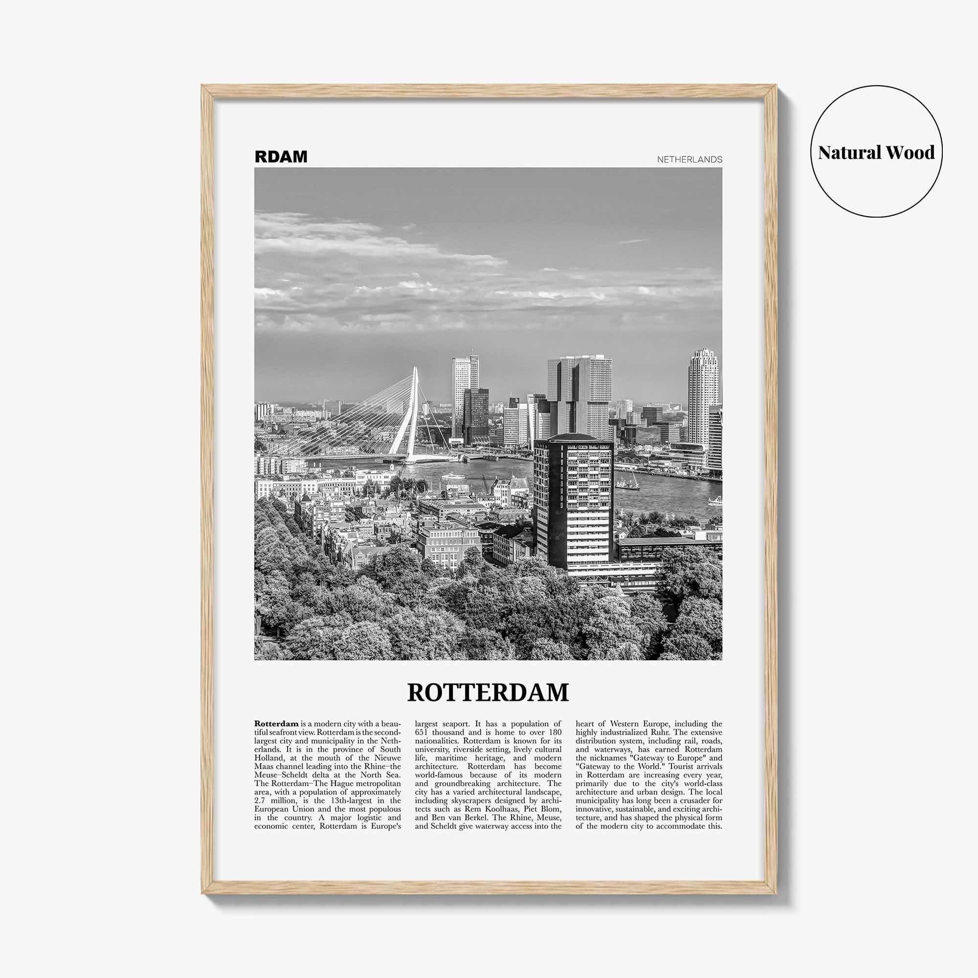 Rotterdam Print Black and White No 2, Rotterdam Wall Art, Rotterdam Poster, Rotterdam Photo, Netherlands, Nederland, Holland, Europe