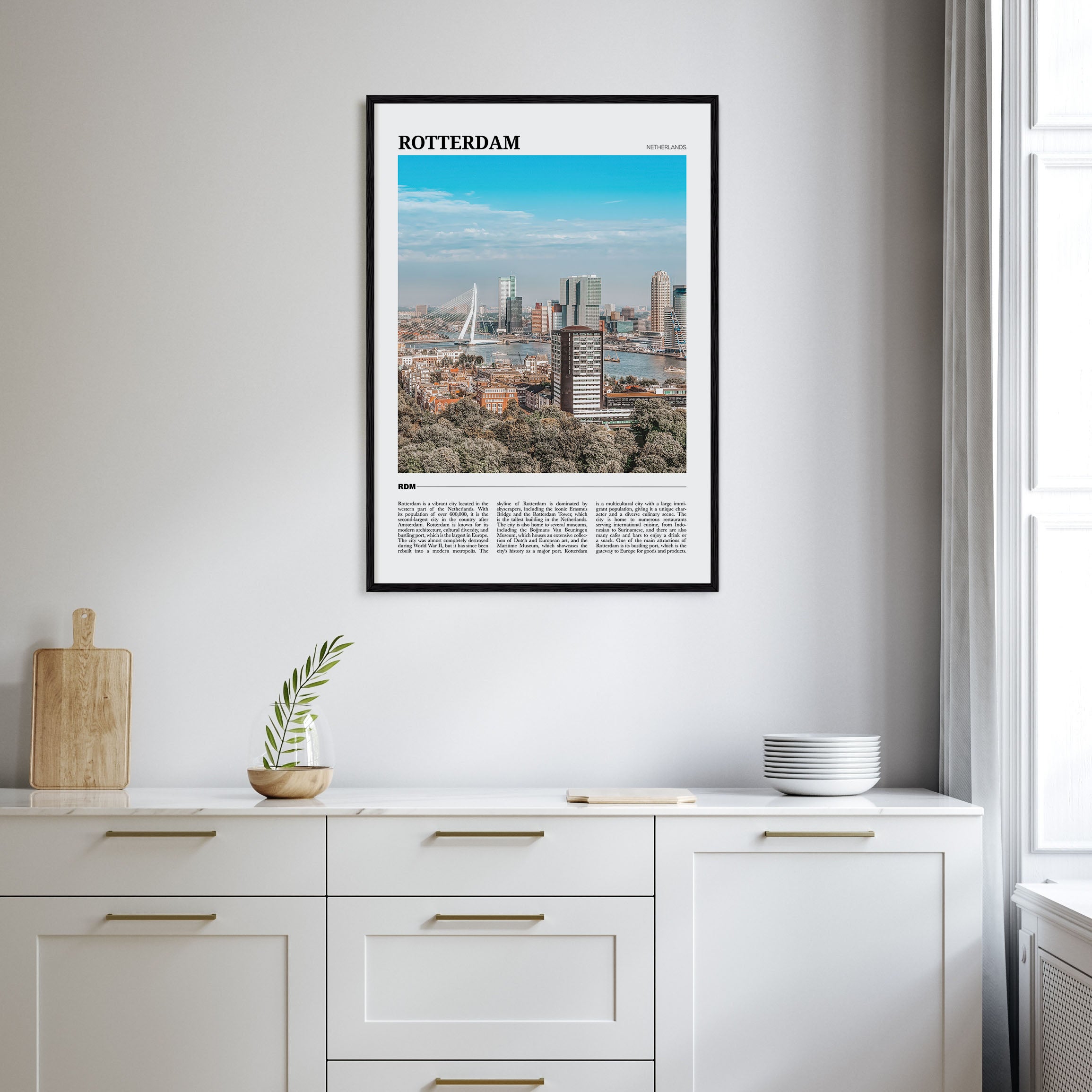 Rotterdam Travel Color Poster