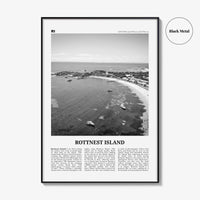 Rottnest Island Print Black and White, Rottnest Island Wall Art, Rottnest Island Poster, Rottnest Island Photo, Australia
