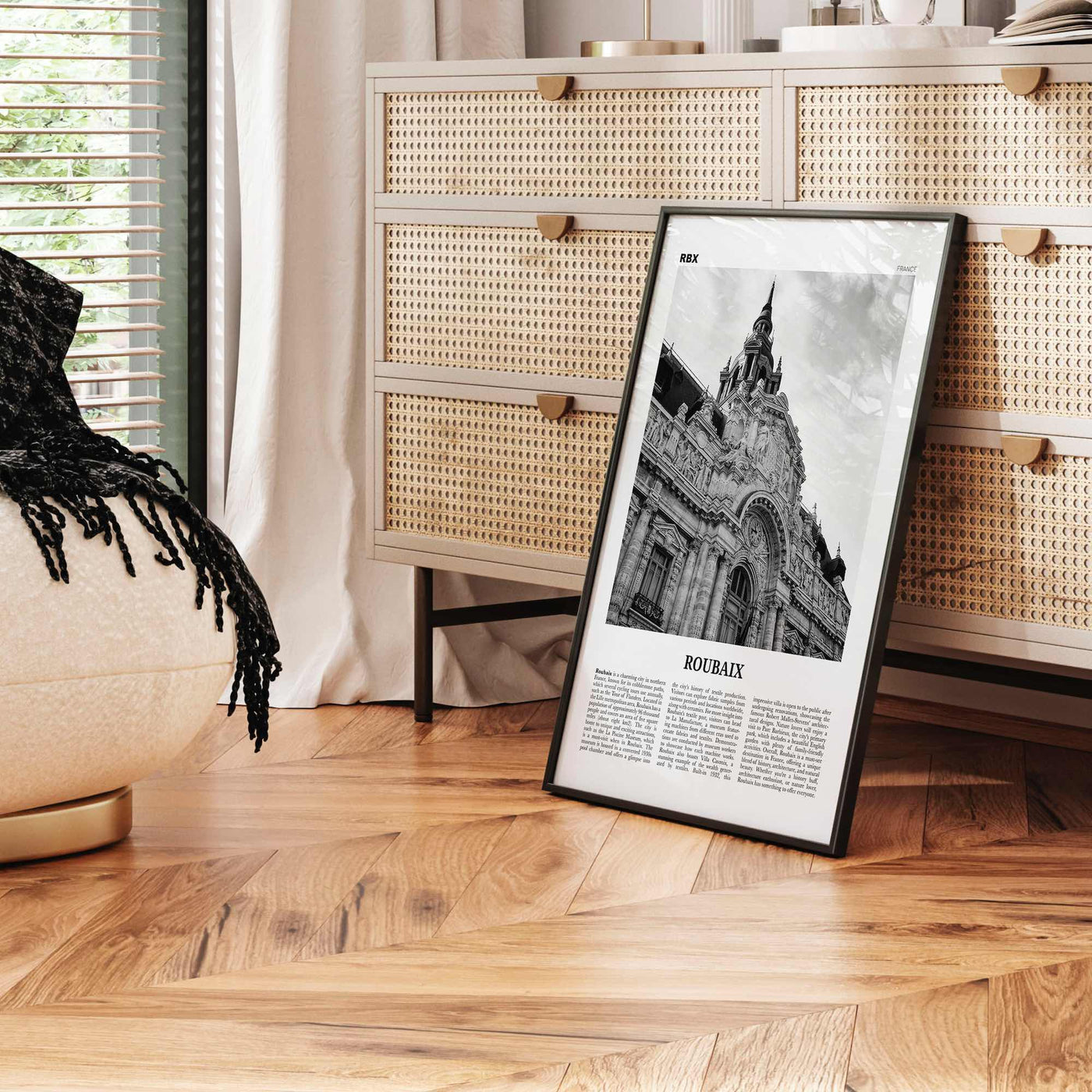 Roubaix Print Black and White, Roubaix Wall Art, Roubaix Poster, Roubaix Photo, Roubaix Wall Décor, Roubaix Map, France