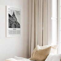 Roubaix Print Black and White, Roubaix Wall Art, Roubaix Poster, Roubaix Photo, Roubaix Wall Décor, Roubaix Map, France