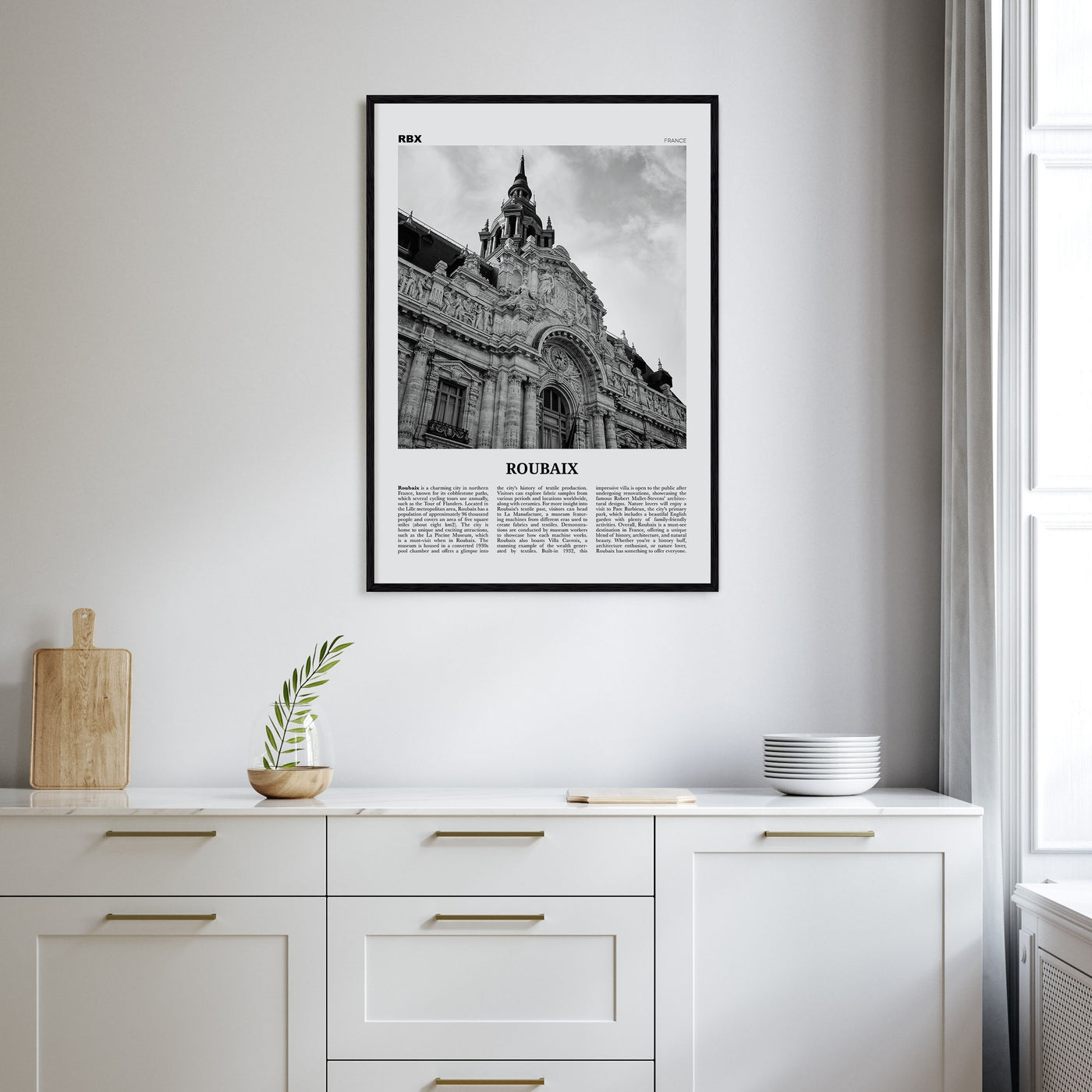 Roubaix Travel B&W Poster