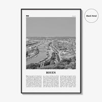 Rouen Print Black and White, Rouen Wall Art, Rouen Poster, Rouen Photo, Rouen Wall Décor, Rouen Map, France