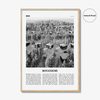 Rovaniemi Print Black and White, Rovaniemi Wall Art, Rovaniemi Poster, Rovaniemi Photo, Rovaniemi Wall Décor, Rovaniemi Map, Finland