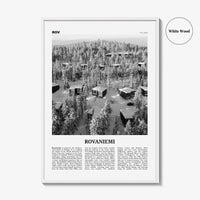Rovaniemi Print Black and White, Rovaniemi Wall Art, Rovaniemi Poster, Rovaniemi Photo, Rovaniemi Wall Décor, Rovaniemi Map, Finland