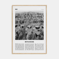 Rovaniemi Travel B&W Poster