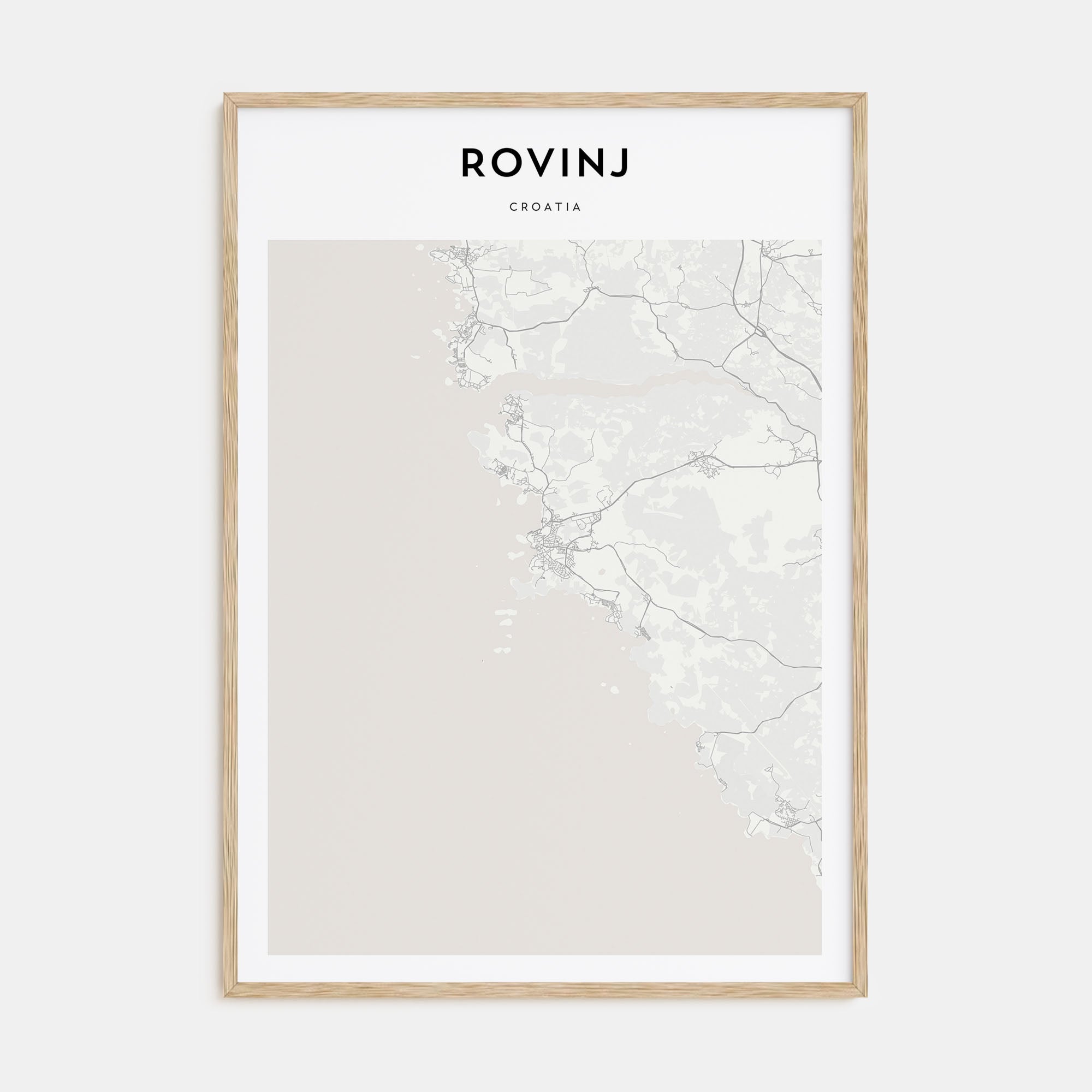 Rovinj Map Portrait Poster