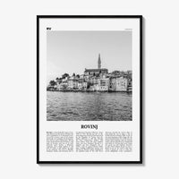 Rovinj Print Black and White, Rovinj Wall Art, Rovinj Poster, Rovinj Photo, Rovinj Wall Décor, Croatia, Hrvatska, Travel Poster Print