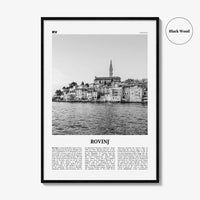 Rovinj Print Black and White, Rovinj Wall Art, Rovinj Poster, Rovinj Photo, Rovinj Wall Décor, Croatia, Hrvatska, Travel Poster Print