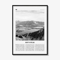 Roys Peak Print Black and White, Roys Peak Wall Art, Roys Peak Poster, Roys Peak Photo, New Zealand