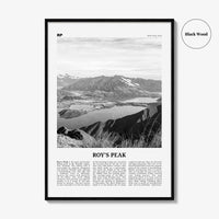 Roys Peak Print Black and White, Roys Peak Wall Art, Roys Peak Poster, Roys Peak Photo, New Zealand