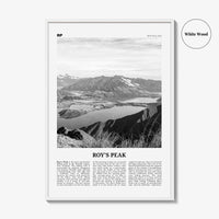 Roys Peak Print Black and White, Roys Peak Wall Art, Roys Peak Poster, Roys Peak Photo, New Zealand