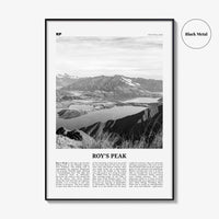 Roys Peak Print Black and White, Roys Peak Wall Art, Roys Peak Poster, Roys Peak Photo, New Zealand
