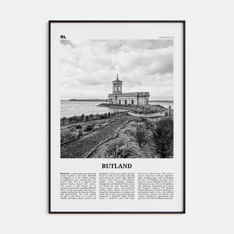 Rutland Travel B&W Poster