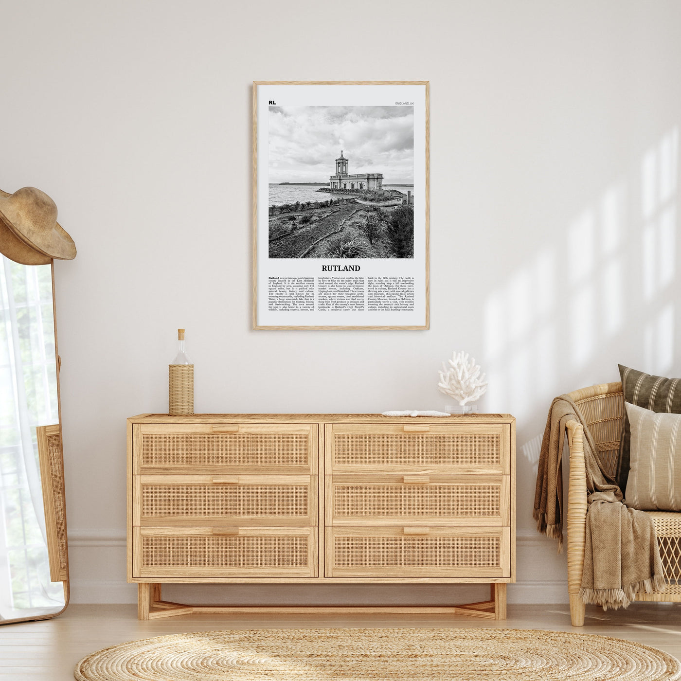 Rutland Travel B&W Poster