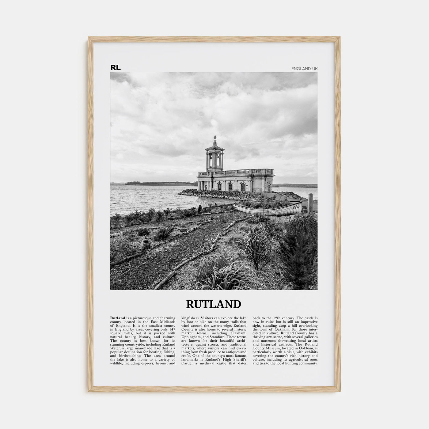 Rutland Travel B&W Poster