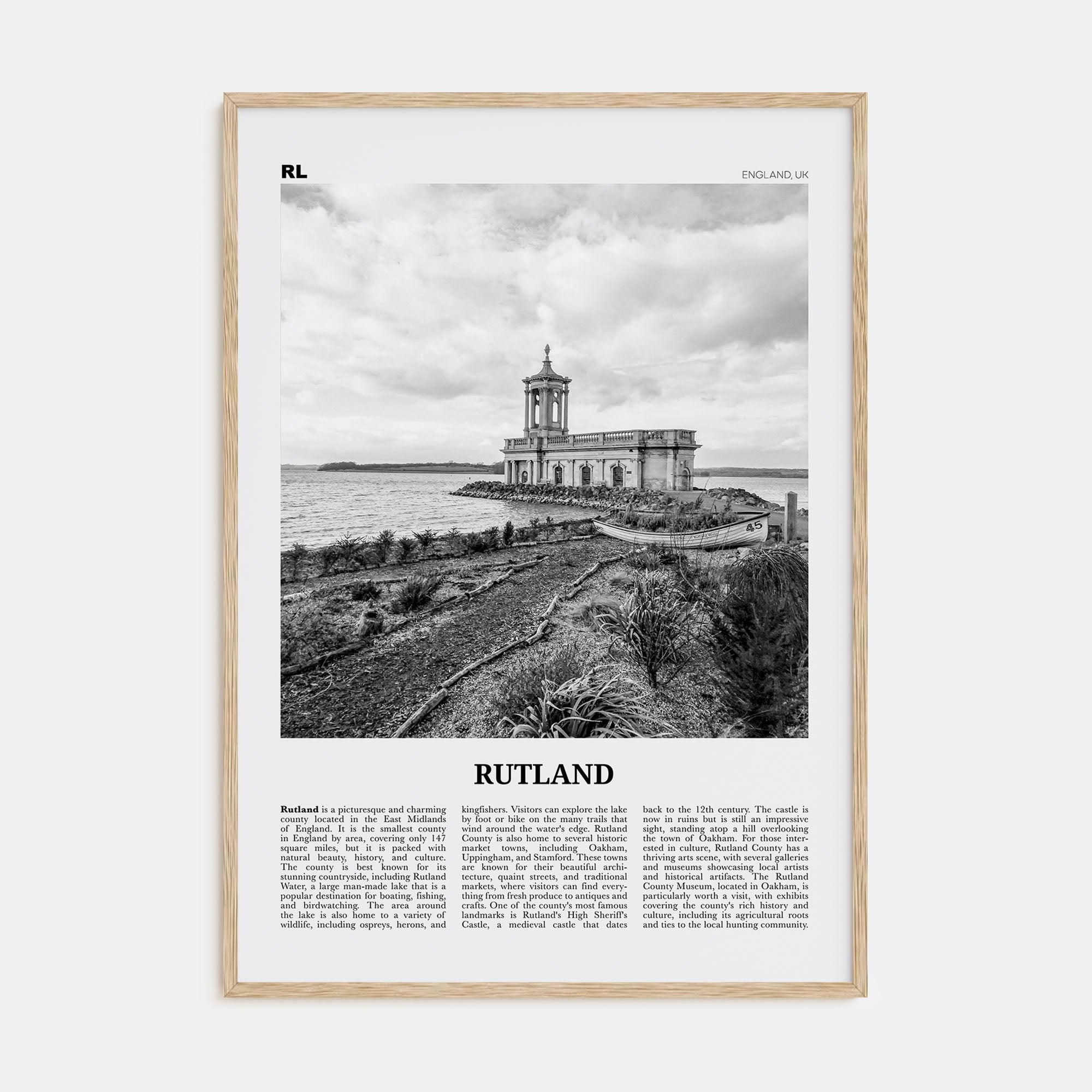 Rutland Travel B&W Poster