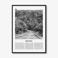 Rwanda Print Black and White, Rwanda Wall Art, Rwanda Poster, Rwanda Photo, Rwanda Wall Decor, Country Art Print, Kigali, Africa