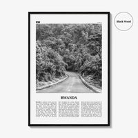 Rwanda Print Black and White, Rwanda Wall Art, Rwanda Poster, Rwanda Photo, Rwanda Wall Decor, Country Art Print, Kigali, Africa