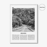 Rwanda Print Black and White, Rwanda Wall Art, Rwanda Poster, Rwanda Photo, Rwanda Wall Decor, Country Art Print, Kigali, Africa