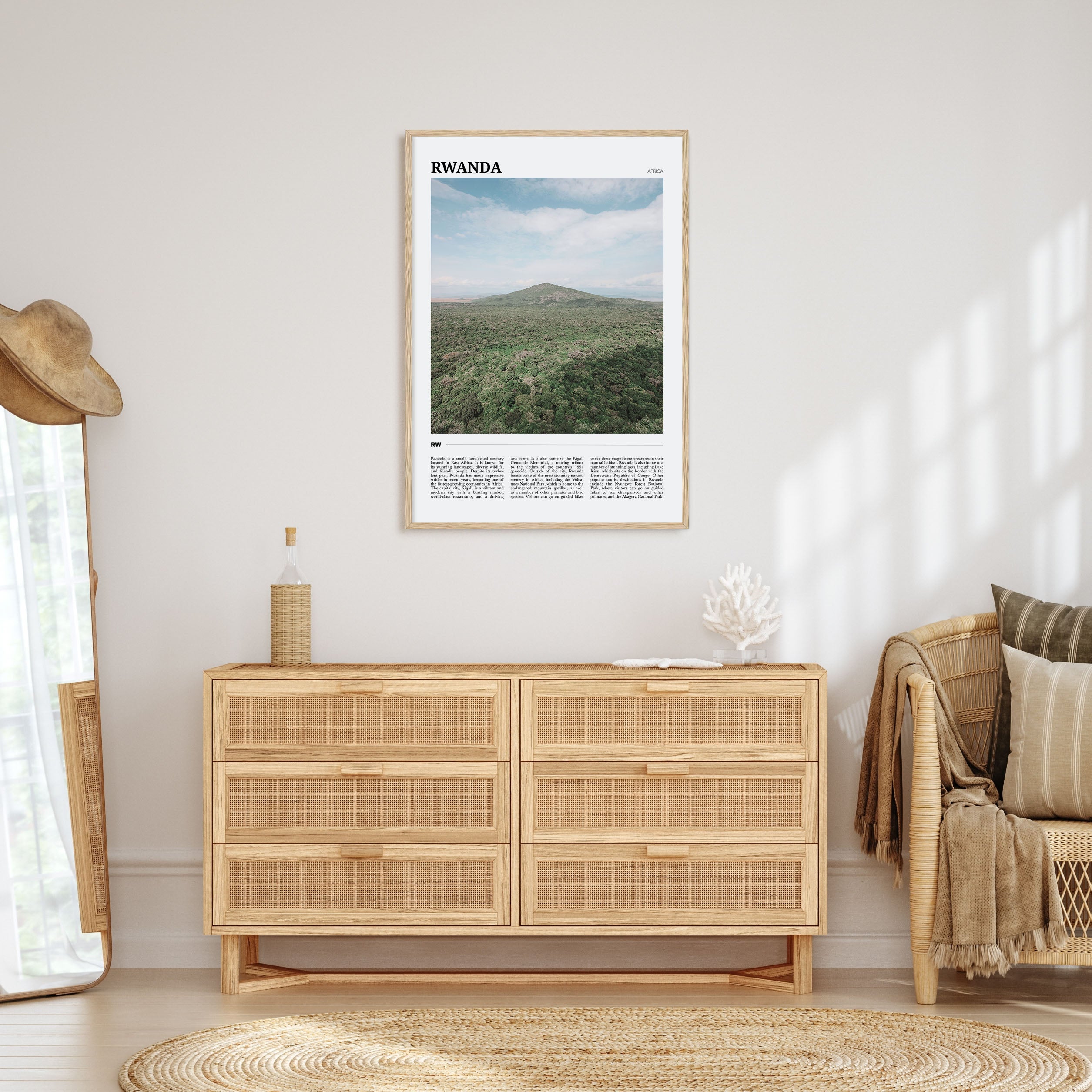 Rwanda Travel Color Poster