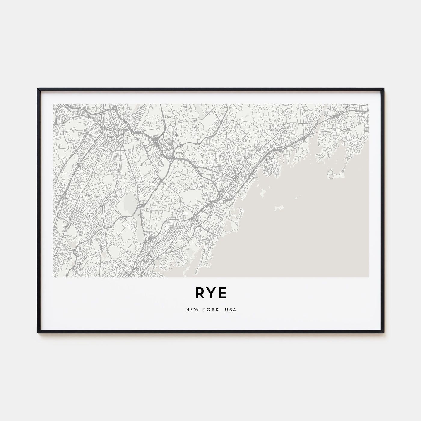 Rye Map Landscape Poster