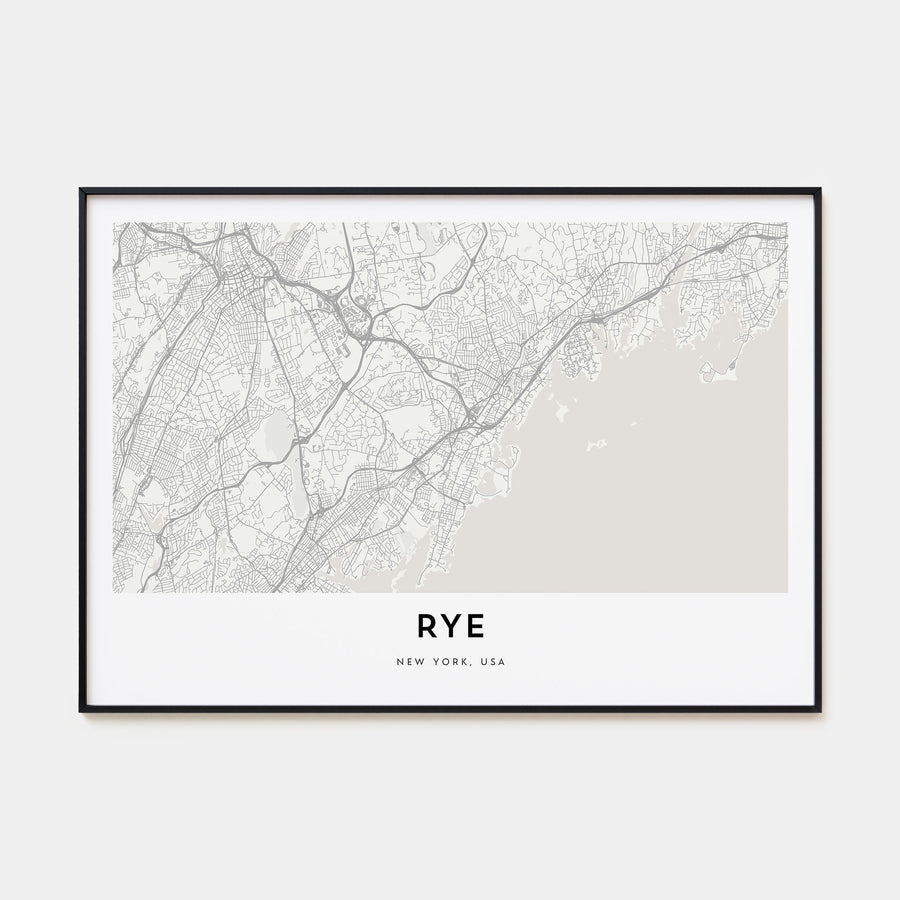 Rye Map Landscape Poster