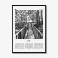 Rye Print Black and White, Rye Wall Art, Rye Poster, Rye Photo, Rye Wall Décor, Rye Map, New York, USA